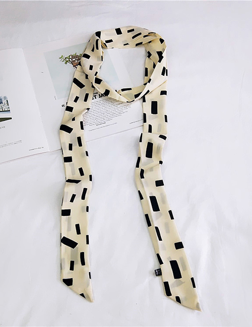Fashion Beige Color Matching Decorated Scarf