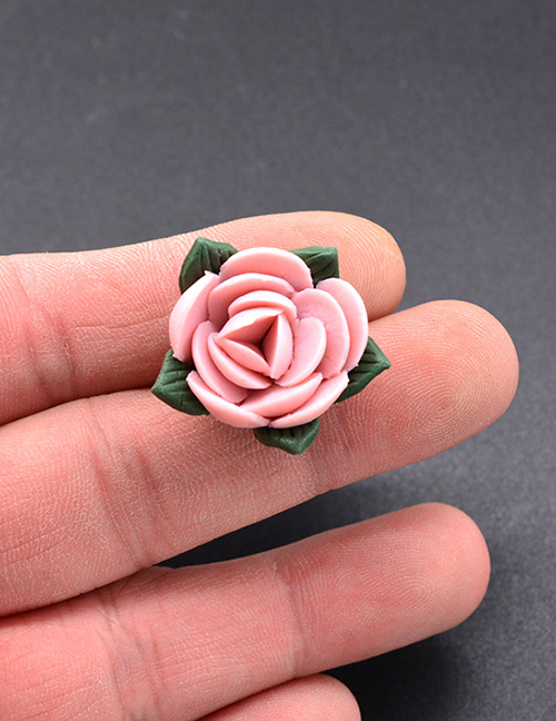 Fashion Pink Flower Shape Design Simple Brooch