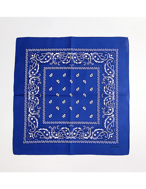 Fashion Sapphire Blue Cashew Pattern Decorated Small Scarf