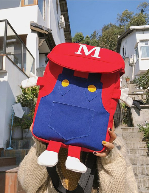 Fashion Red Cartoon Animals Shape Design Backpack