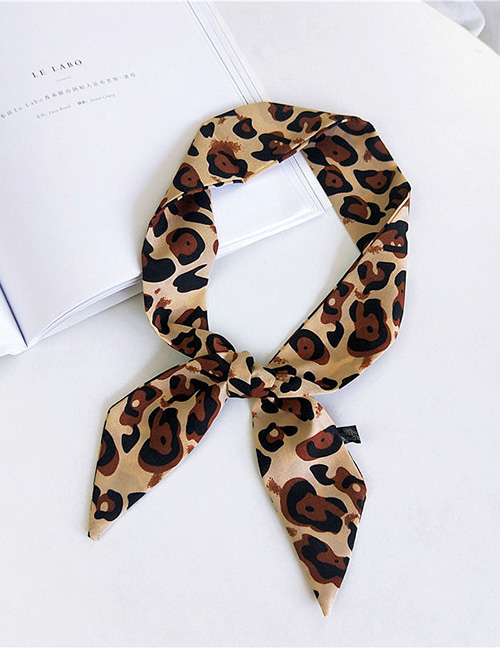 Fashion Yellow Leopard Pattern Decorated Scarf
