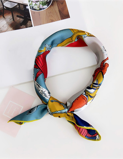 Fashion Multi-color Horse Pattern Decorated Scarf