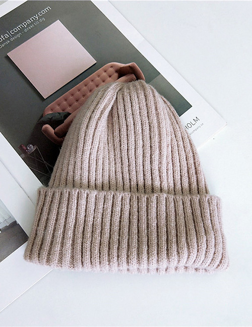 Fashion Light Pink Pure Color Decorated Hat