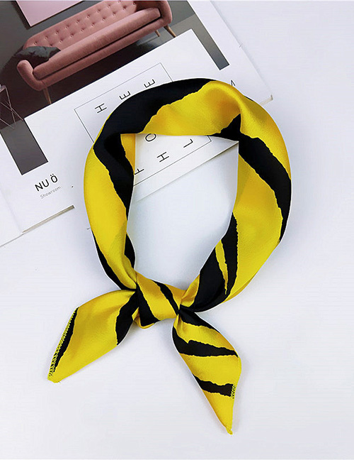 Fashion Yellow Zebra Pattern Design Simple Scarf