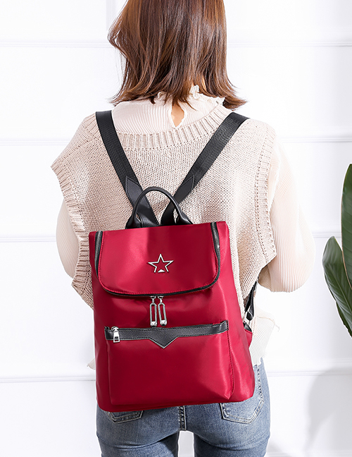 Fashion Red Large-capacity Backpack Bag