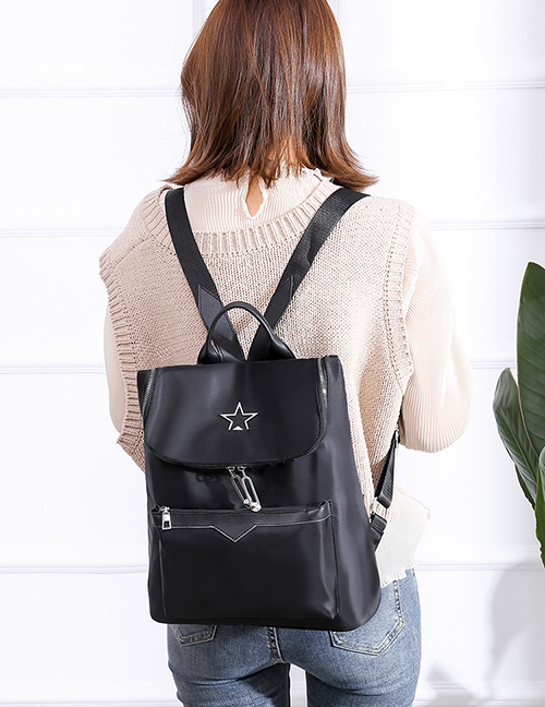 Fashion Black Large-capacity Backpack Bag