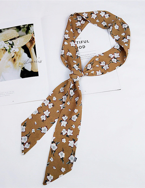 Fashion Yellow Flowers Pattern Decorated Scarf