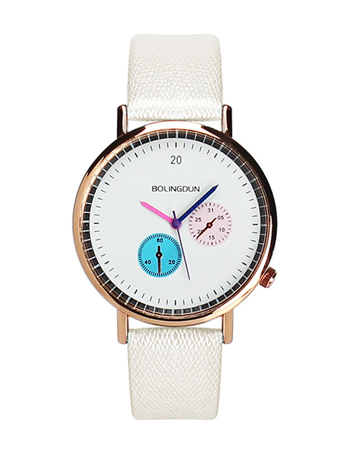 Fashion White Colour Needle Decorated Simple Watch