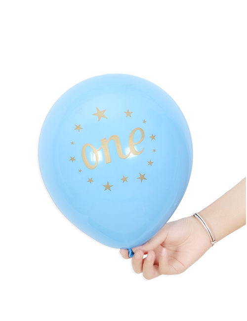 Fashion Blue Letter One Pattern Decorated Balloon