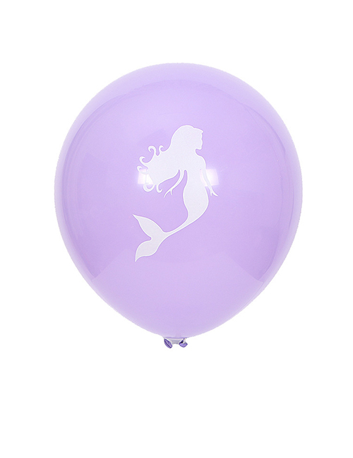 Fashion Purple Mermaid Pattern Decorated Balloon
