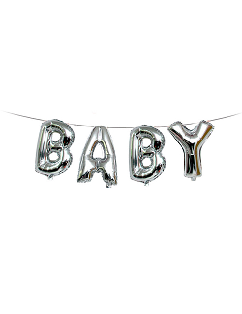 Fashion Silver Color Letter Baby Pattern Decorated Balloon