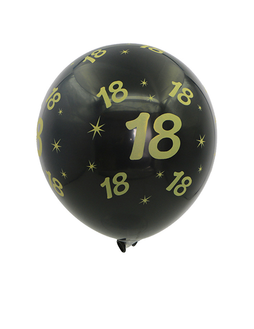 Fashion Black Letter 18 Decorated Simple Balloon