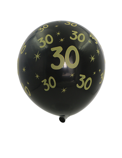Fashion Black Letter 30 Decorated Simple Balloon