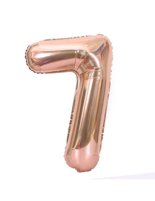 Fashion Rose Gold Thin Edition Design Letter 7 Shape Balloon