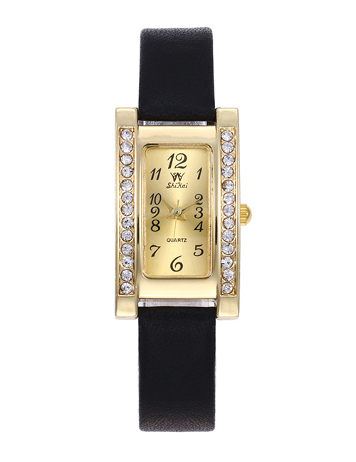 Fashion Black Diamond Decorated Women's Watch