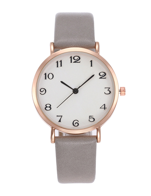 Fashion Gray Pure Color Decorated Silple Design Watch