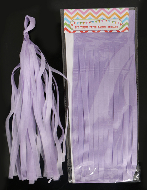 Fashion Purple Tassel Decorated Pure Color Ribbon