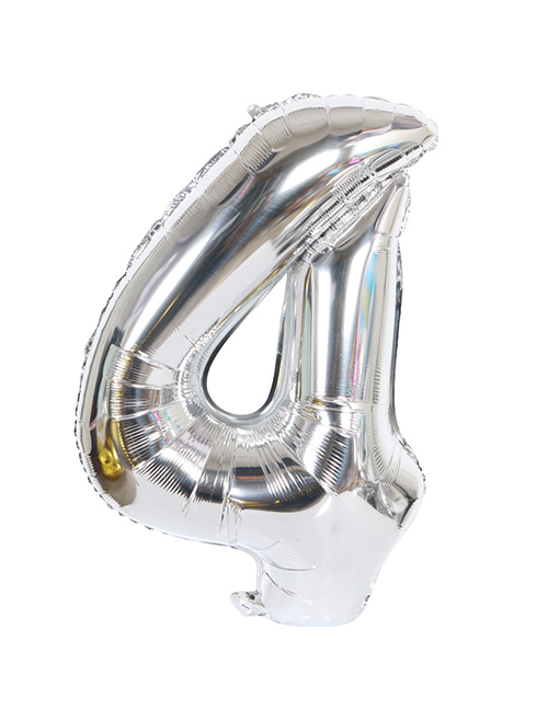 Fashion Silver Color Digital Shape Decorated Balloon