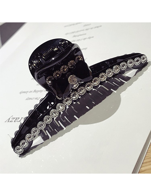 Fashion Black Diamond Decorated Hair Claw