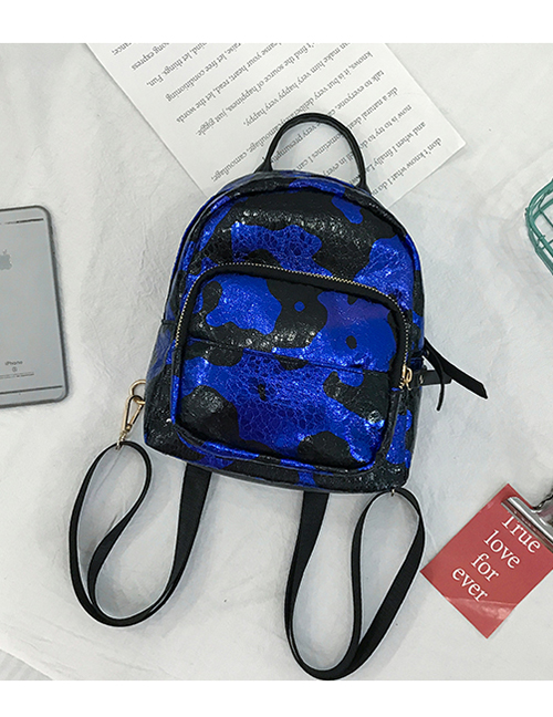 Fashion Blue Inkjet Backpack