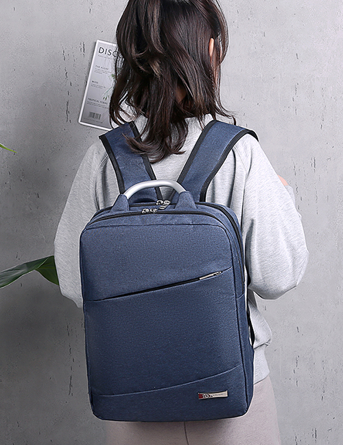 Fashion Navy Blue Shoulder Computer Bag