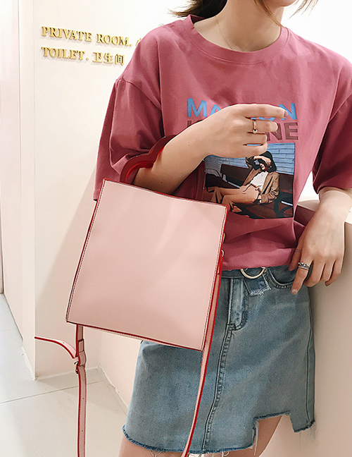 Fashion Pink Portable Peach Heart Slung Shoulder Bag