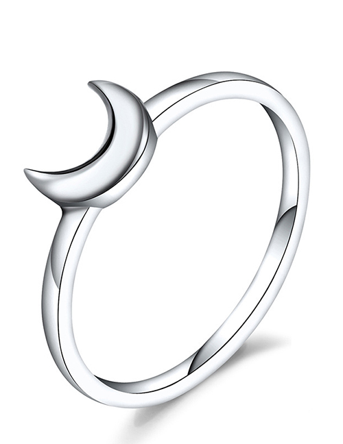 Fashion Silver  Silver Moon Styling Ring