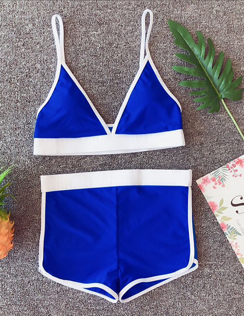 Blue Swimsuit Yoga Bikini
