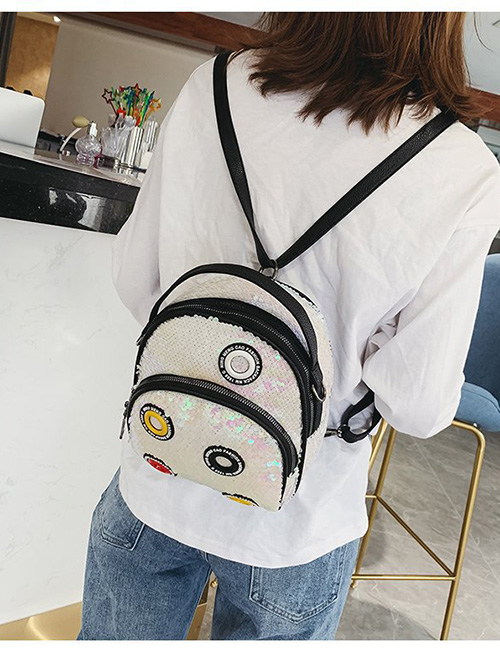 Fashion White Multi-purpose Sequin Shoulder Bag