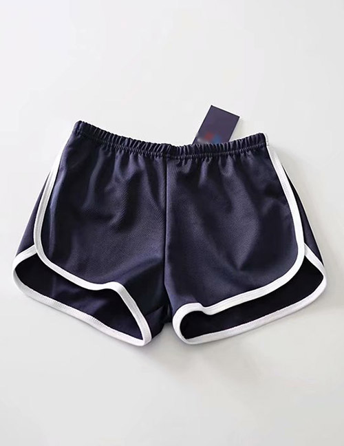 Fashion Navy Cloth Pocket Wrap Sports Shorts
