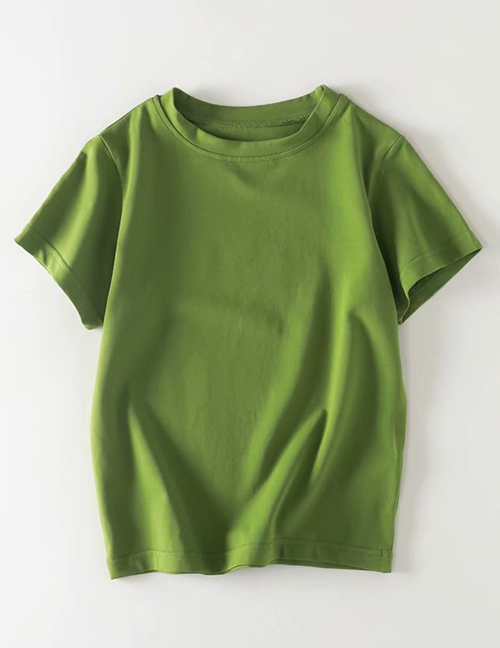 Fashion Green Round Neck T-shirt