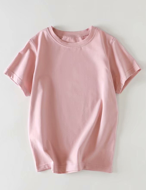 Fashion Pink Round Neck T-shirt