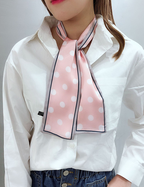 Fashion Big Dot Pink Houndstooth Multifunctional Small Scarf