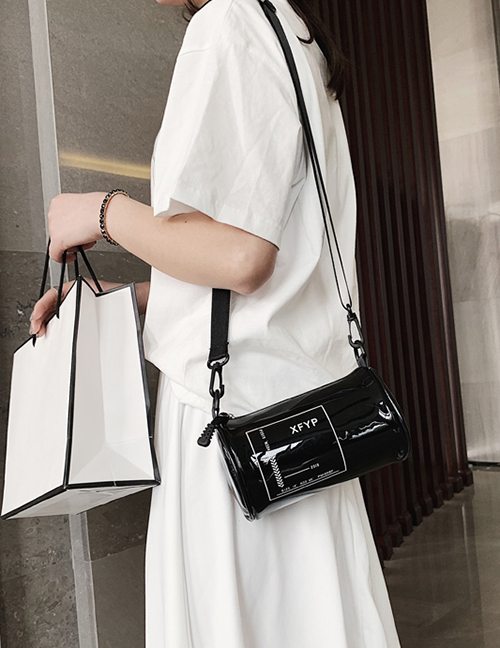Fashion Black Transparent Chain Shoulder Bag