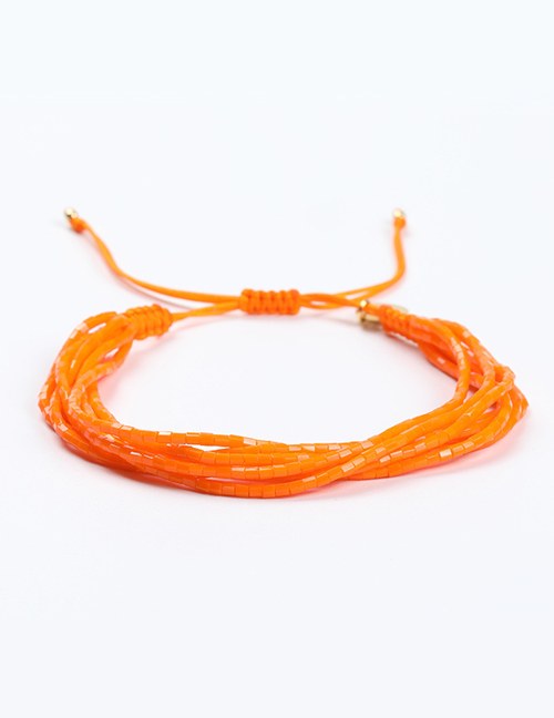 Fashion Orange Lip Set Woven Bracelet