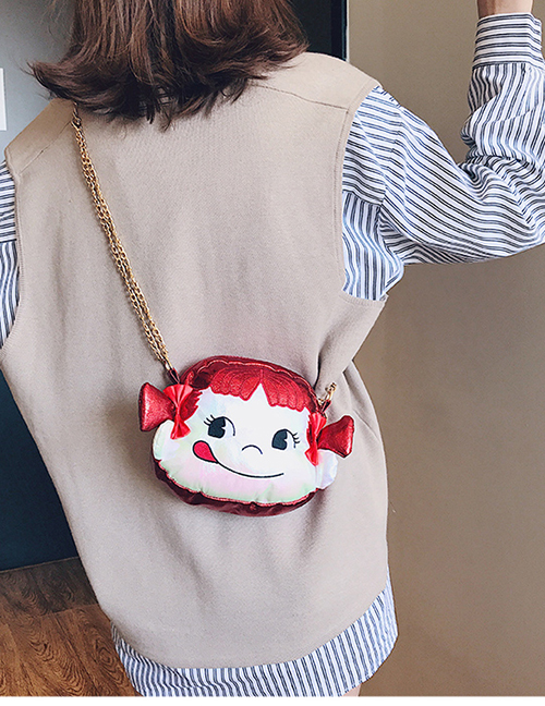Fashion Red Portable Cartoon Chain Slung Shoulder Bag