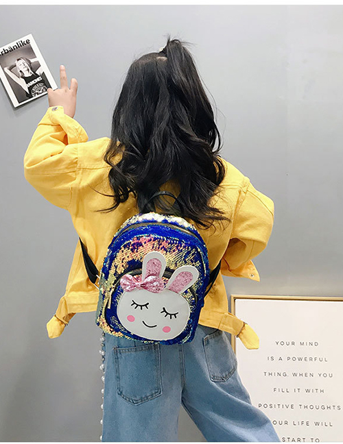 Fashion Blue Rabbit Rabbit Sequin Backpack