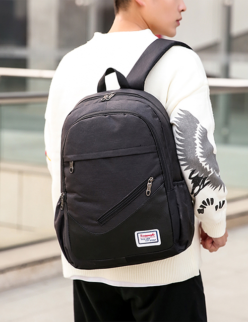 Fashion Black Three-piece Backpack
