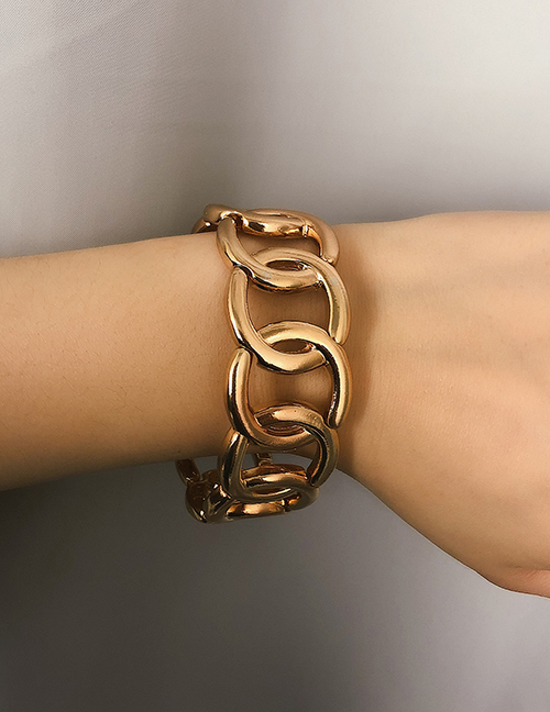 Fashion Gold Hollow Geometric String Elastic Bracelet