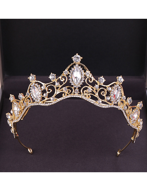 Fashion Gold Crystal Crown Hair Accessories