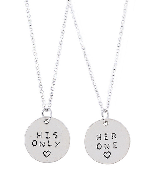 Fashion Silver Her One His Only Necklace