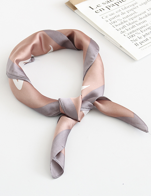 Fashion Leather Pink Letter Print Scarf
