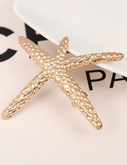 Fashion Gold Starfish Metal Large Spring Clip