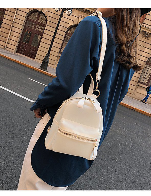 Fashion White Pu Multi-purpose Shoulder Bag