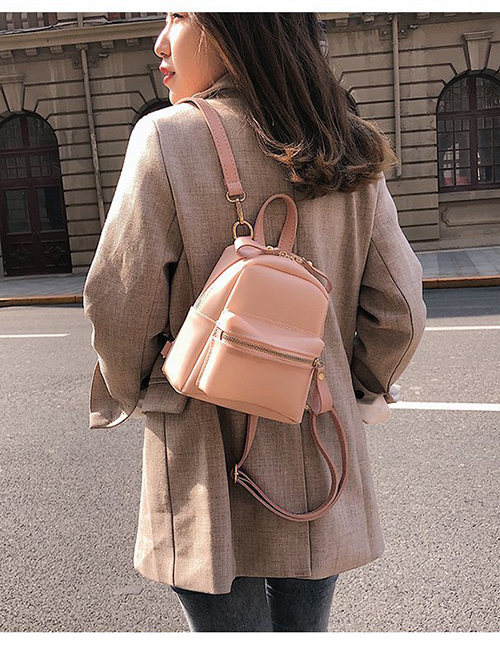 Fashion Pink Pu Multi-purpose Shoulder Bag