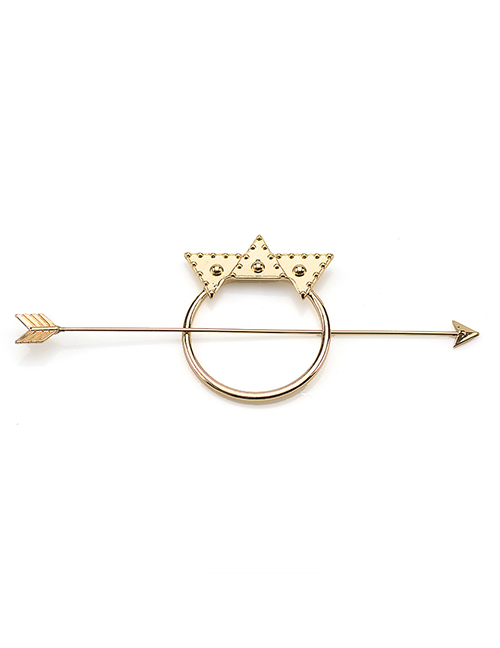 Fashion Gold Crown Disk Hairpin
