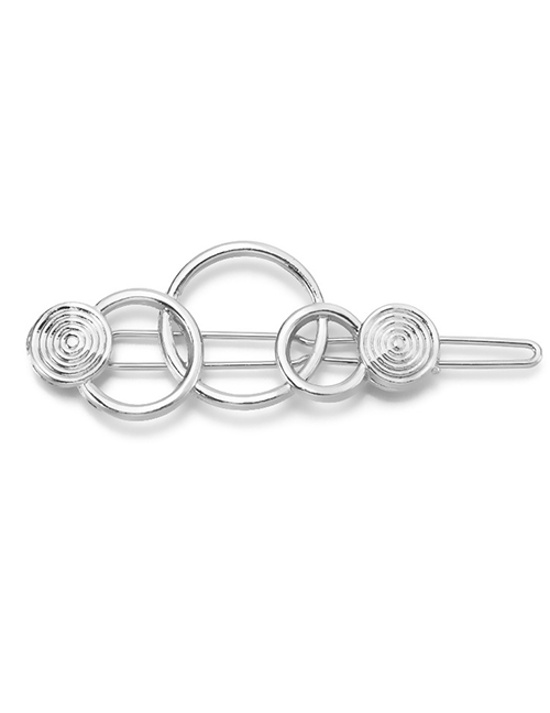 Fashion Silver Alloy Geometry Ring Hair Clip