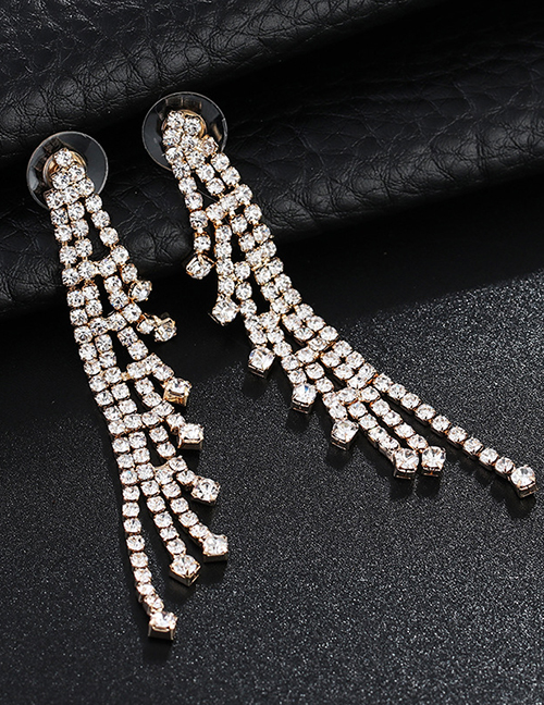 Fashion Gold Diamond Earrings
