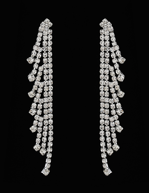 Fashion Silver Diamond Earrings