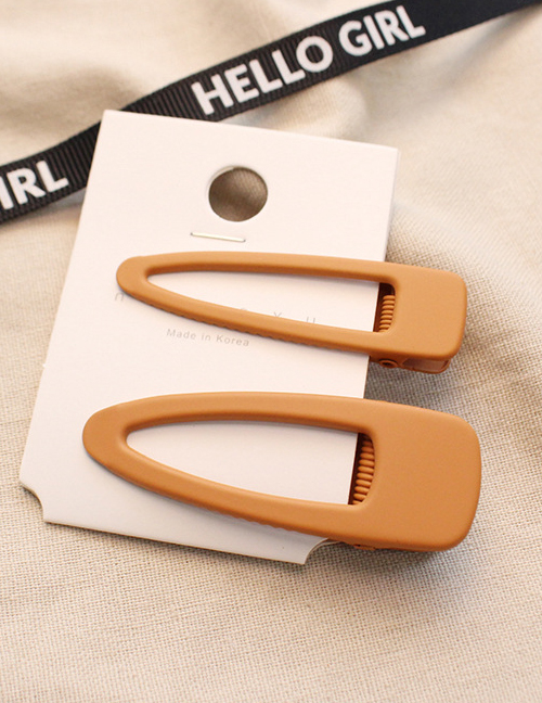 Fashion Orange 5 Packs Of Matte Card Hair Clip